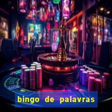 bingo de palavras 3 ano